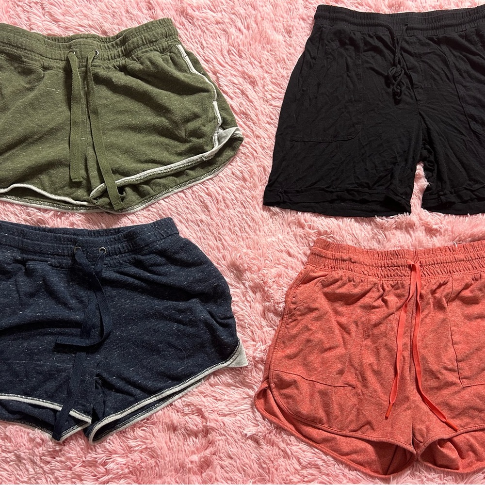Women's Casual Shorts - Black, Green, Navy, Coral